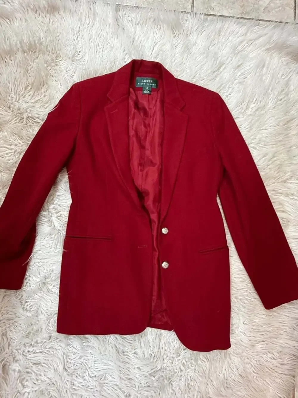 Ralph Lauren Size 6 Blazer Red